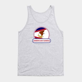 American Samoa Country Badge - American Samoa Flag Tank Top